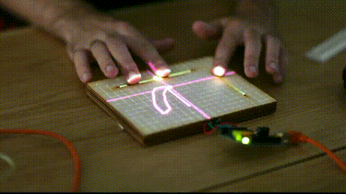 projection mapped etch-a-sketch